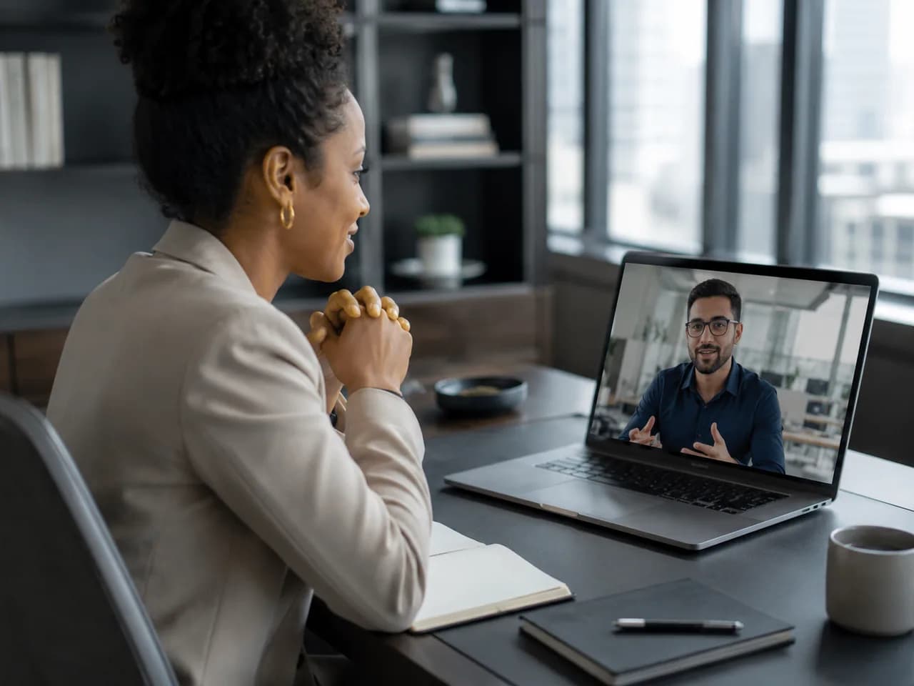 Entretien de recrutement en visioconférence